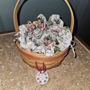 Longaberger 1998 Mothers Day Basket Liner 3 Section Protector Basket